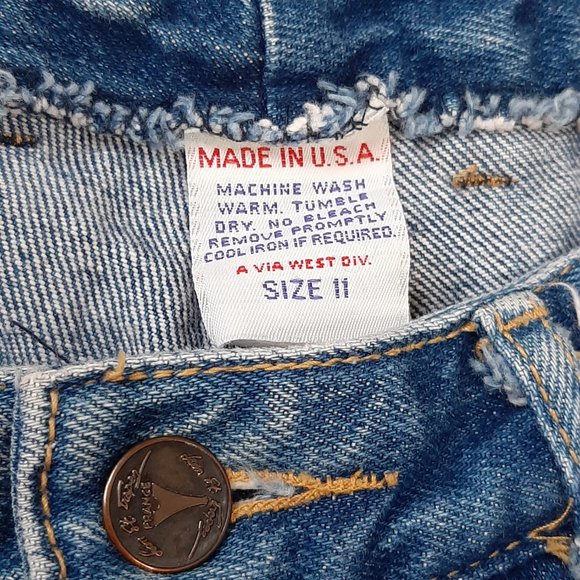 Vintage St Tropez Blinged Rhinestone Cowboy High Waist Skinny Tapered Leg Denim - Picture 6 of 7